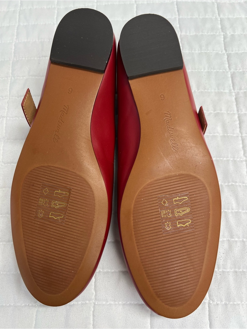Madewell The Remy Mary Jane Flat in Ruby Port Red Leather Size 6 - Picture 9 of 10